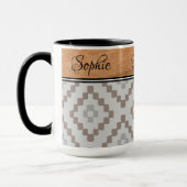 Boho Woodgrain Mok (Links)