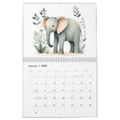Boho Woodland Animals 2025 Calendrier 12 mois (Jan 2027)