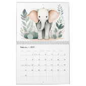 Boho Woodland Animals 2025 Calendrier 12 mois (Feb 2027)