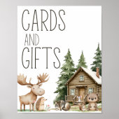 Boho Woodland Animals Baby shower Kaarten Geschenk Poster (Voorkant)