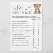 Boho Woodland Animals Baby shower Mama Daddy Game Flyer (Voorkant)