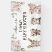 Boho Woodland Animals Baby shower Spandoek (Verticaal)