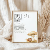 Boho Woodland Animals Baby shower Spelbord Poster