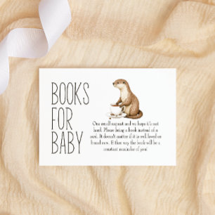 Boho Woodland Animals Boeken voor Baby shower Notitiekaartje