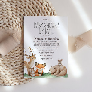 Boho Woodland Animals per post Baby shower Kaart