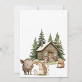 Boho Woodland Animaux Baby shower Invitation (Dos)