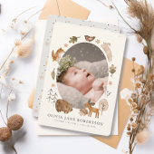 Boho Woodland Animaux Faire-part de naissance