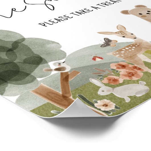 Boho Woodland Baby shower Baby's zijn zoet Poster (Hoek)