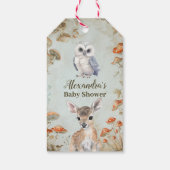 Boho Woodland Baby shower Cadeaulabel (Achterkant)