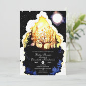 Boho Woodland Baby shower Kaart (Staand voorkant)