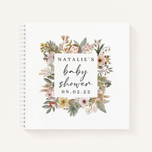 Boho Woodland Baby shower Livre d'or (Devant)