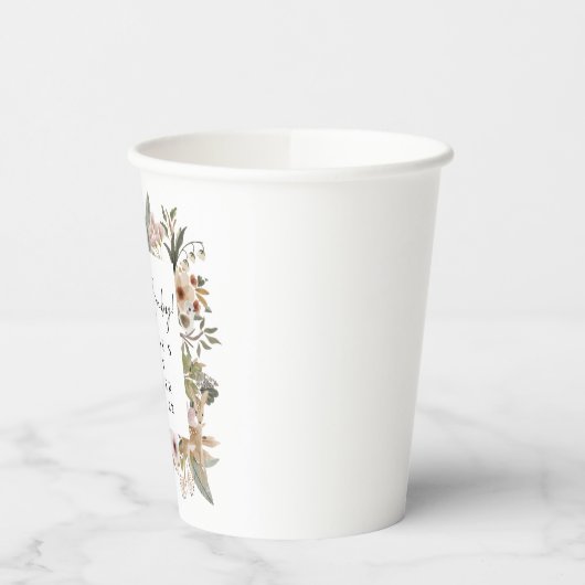 Boho Woodland Baby shower Paper Cups Papieren Bekers (Links)