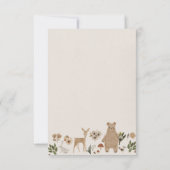 Boho Woodland Baby shower per post Kaart (Achterkant)