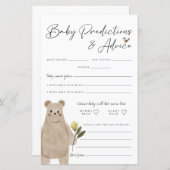 Boho Woodland Baby shower Predications & Advice (Voorkant / Achterkant)