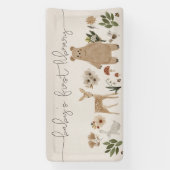 Boho Woodland Baby shower Welcome Banner (Verticaal)