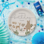 Boho Woodland Birthday Party Paper Borden Papieren Bordje (Feest)