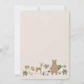 Boho Woodland Boy Verjaardagsfeest Kaart (Achterkant)