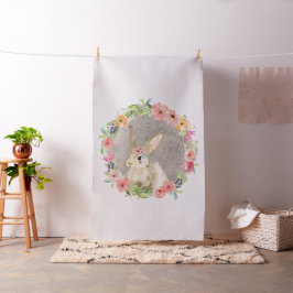 Boho Woodland Bunny Rabbit Nursery Quilt Fabric Stof