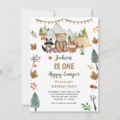 Boho Woodland Camper eerste verjaardag Kaart (Voorkant)