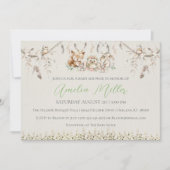 Boho Woodland Critters Baby shower Kaart (Voorkant)