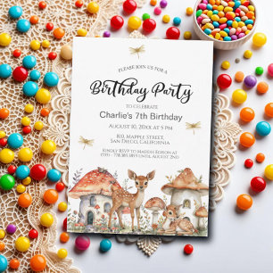 Boho Woodland Forest Animals 7e verjaardag Kaart