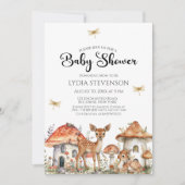 Boho Woodland Forest Animals Baby shower Kaart (Voorkant)