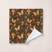 Boho Woodland Forest Champignons | Couleurs d'auto (Gant de toilette)