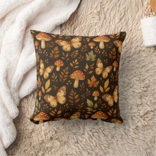 Boho Woodland Forest-paddenstoelen Valkleuren Kussen