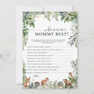 Boho Woodland Greenery Wie kent mama beste spel