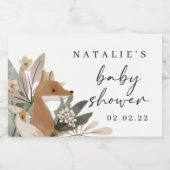 Boho Woodland Mini Sparkling Wine Set Étiquette (Étiquettes simples)