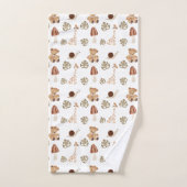 Boho Woodland Oerwoud Animal Pattern Bad Handdoek (Handdoek)