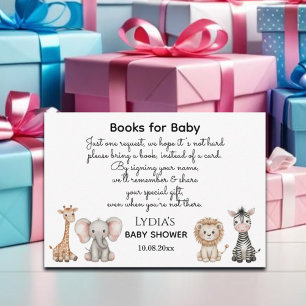 Boho Woodland Oerwoud Animals Baby shower Informatiekaartje