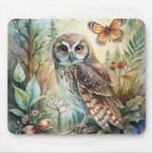 Boho Woodland Owl Muismat (Voorkant)