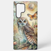 Boho Woodland Owl Samsung Galaxy Hoesje (Achterkant)