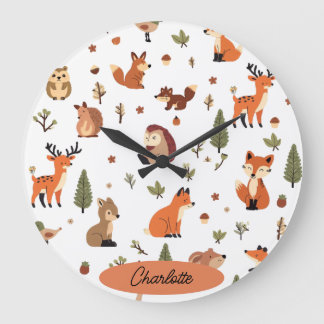 Boho Woodland Persoonlijke Baby Grote Klok