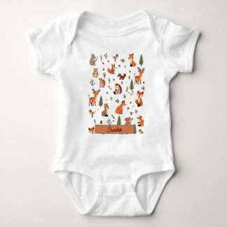 Boho Woodland Persoonlijke Baby Romper