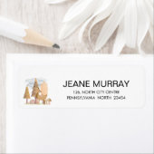 Boho woodland retouradreslabel etiket (Insitu)