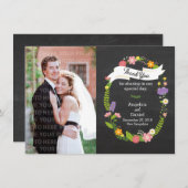 Boho Woodland Wreath op Chalkboard Wedding (Voorkant / Achterkant)