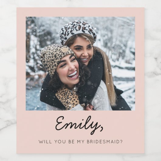 Boho wordt mijn zegeletiket wijn etiket (Enkel label)