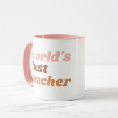 Boho World's Best Teacher Appreciation Mok (Voorkant links)