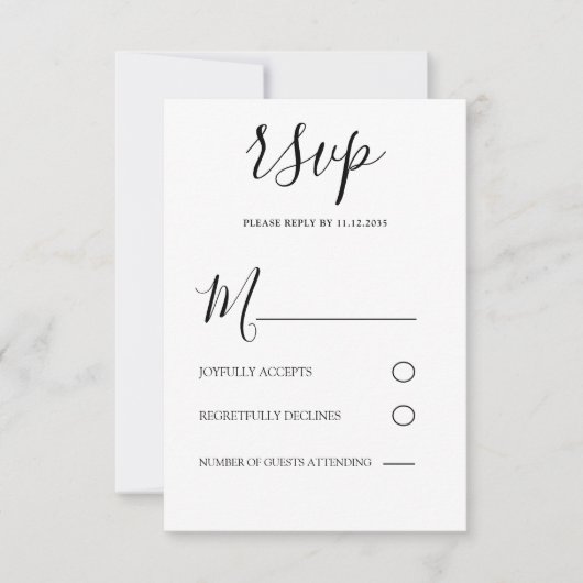 Boho Yellow Lemons Wedding RSVP (Devant)