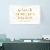 Boho Yellow Little Ray Sunshine On Way Baby shower Spandoek (Beurs)