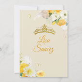 Boho Yellow Princess Mis Quince Anos Invitation (Dos)
