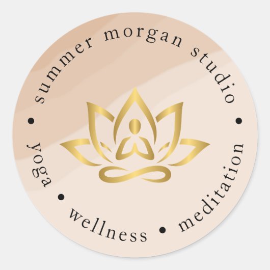 Boho Yoga Studio Logo Sticker (Voorkant)