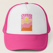 Boho zacht roze en oranje zonsondergang