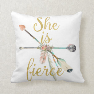 Boho ze is een fierce Arrow Tribal Nursery Pillow Kussen
