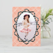 Boho Zebra & Plaid Oval Foto Kerstmis Feestdagenkaart (Staand voorkant)