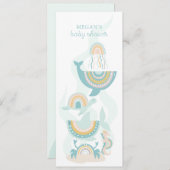 Boho Zee Dier Baby shower Uitnodiging (Voorkant / Achterkant)