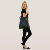 Boho Zee Schildpad: psychedelisch Mandala-patroon Draagtas (Op model)
