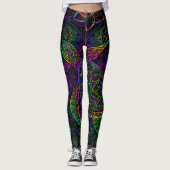 Boho Zee Schildpad: psychedelisch Mandala-patroon Leggings (Voorkant)